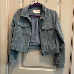 york pocketed corduroy jacket - dusty blue from vici